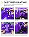 Xprite Aluminum Purple Hood Latches with U.S. Flag, Adjustable Hood Latch Catches Kit Compatible with Jeep Wrangler JK JKU 2007-2018 & Jeep Wrangler JL JLU 2018-2021 Gladiator JT