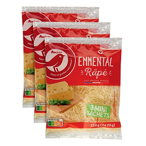 AUCHAN Emmental râpé 3 x 70 g
