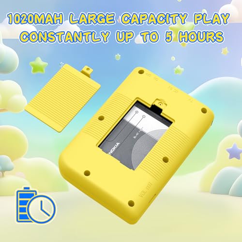 Image of Retro Gaming Console, Built-in 400 Classic Retro Game Console, 3.0 Inch IPS Screen Retro Handheld Game Console, 1020mAh Rechargeable Battery, Portable Arcade Video Gaming Console (Yellow)