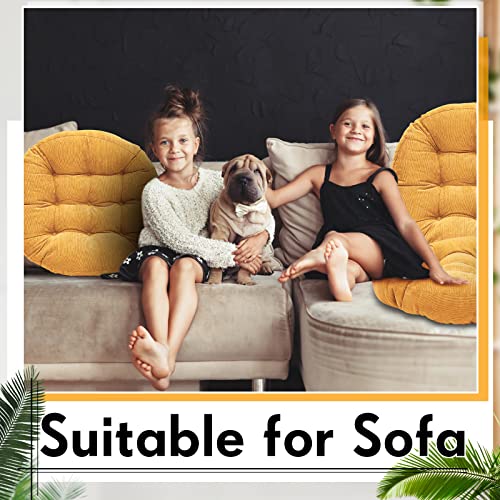 4 Pcs Round Floor Pillows Cushions 22 X 22 Inch Meditation Floor Pillow Large Floor Pillow For Kids And Adults Meditation Cushion Large Pillows For Floor Seating Yoga Living Room Office (Yellow) #TOP5