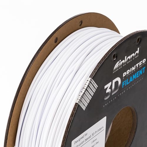 inland micro center pla 3d printing filament 175mm - pla pro dimensional accuracy - 003 mm - 1kg cardboard spool 22 lbs 1 pack white 285mm