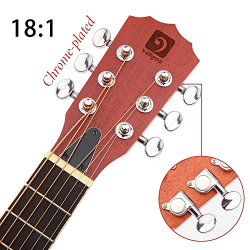 Image of Vangoa 6 String Banjo Guitar Mini, 26 Inch Sapele Travel Banjo Guitar for Beginners with Bag, Pick-up, Strap, Picks