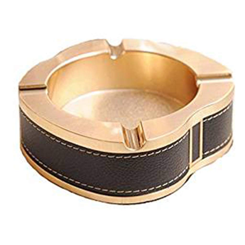 ZD-DZ Zinc Alloy Metal Ashtray Compact Personality Home Creative Club European Style Creative Ashtray 10.1 * 3.4CM