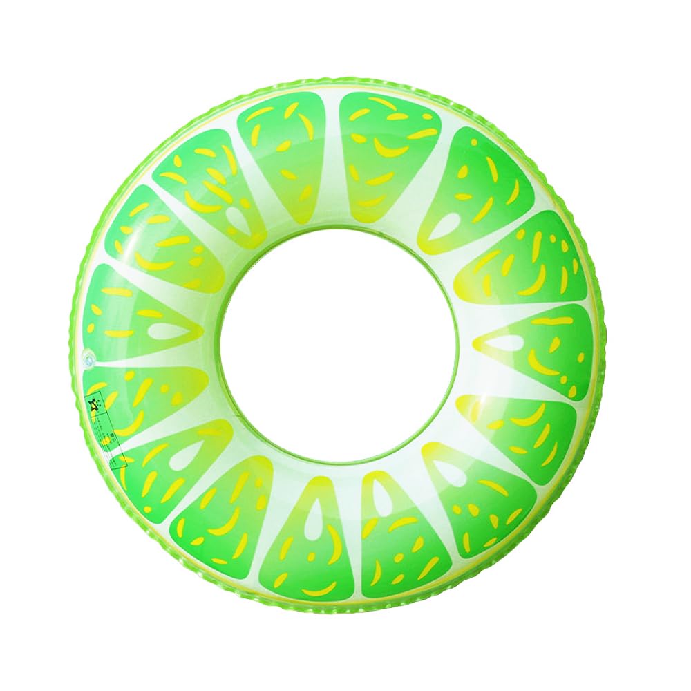 Inflatable Swimming Rings for Adults Fruit Pool Floats Rubber Ring for Swimming Fun Beach Pool Toys for Summer Beach Pool Party Decorations (Green)