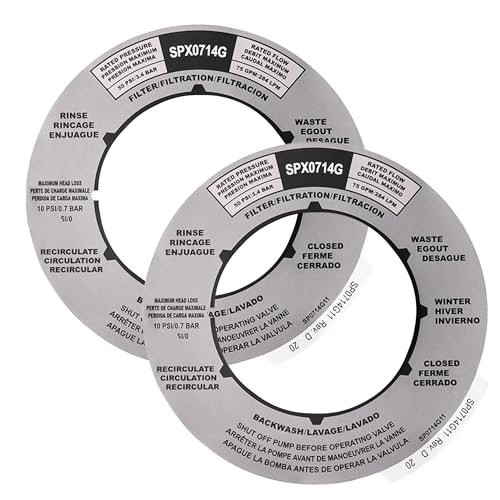 PIMANGUREN SPX0714G Sand Filter Valves Label Sticker Compatible with Hayward Multiport Valve SP0714 SP714 SP0714T SPX0714BA for Hayward Multi-Port 1.5" Vari-Flo Valve Position Label - 2Pack