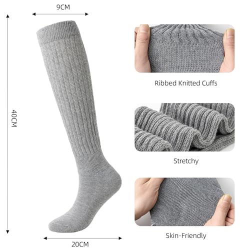 Image of Flydo Slouchy Socks for Women White Scrunch Slouch Boot Sock