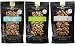 Squirrel Brand Caramel Bundle: Caramel Toasted Colada Cashews, Creme Caramel Pecans, Salted Caramel Pecans - 3.5 oz Each