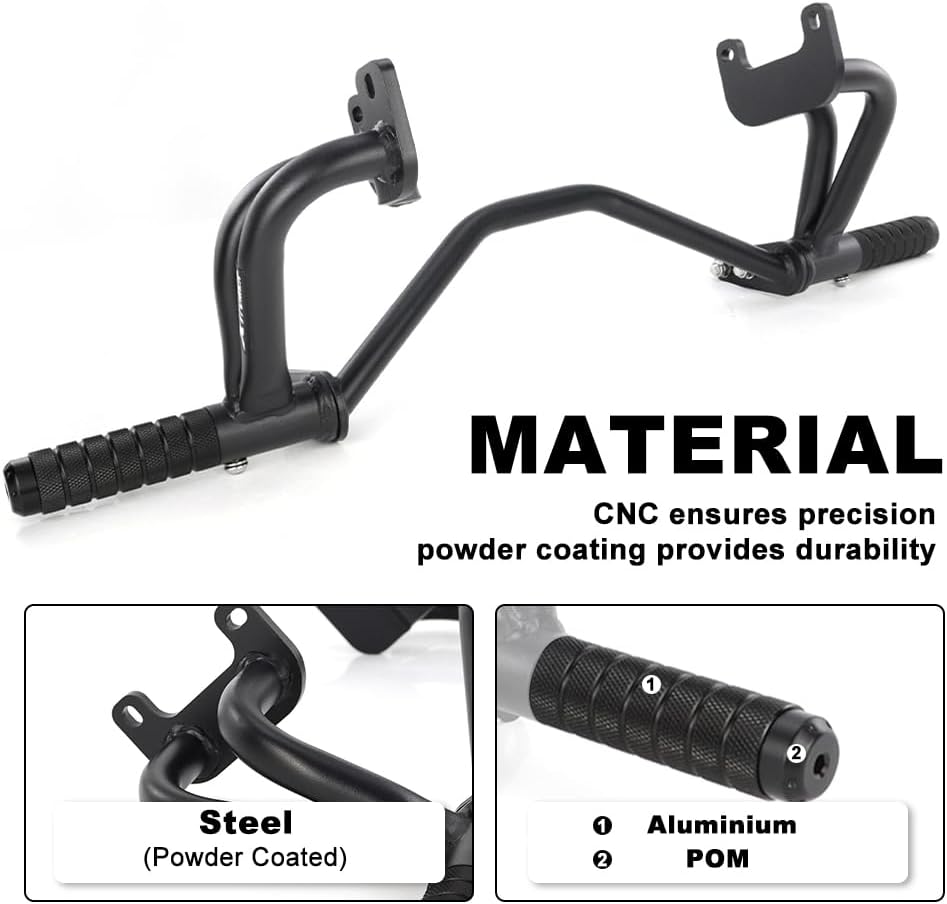 Xitomer Stunt Peg Subcage Compatible with CBR600RR 2013-2025 Rear Footrests Subcage Step Plate Stunt Passenger Peg Guard Rear Stunt Cage