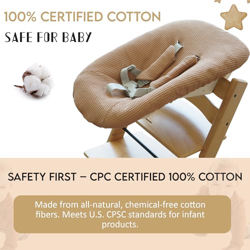 Image of Cotton Cover Sheet Compatible with Stokke Tripp Trapp High Chair Newborn Set (Baby Pink)