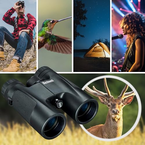 image for Bushnell 10 x 42 Powerview Roof Prism Binocular, Black, 10x42mm