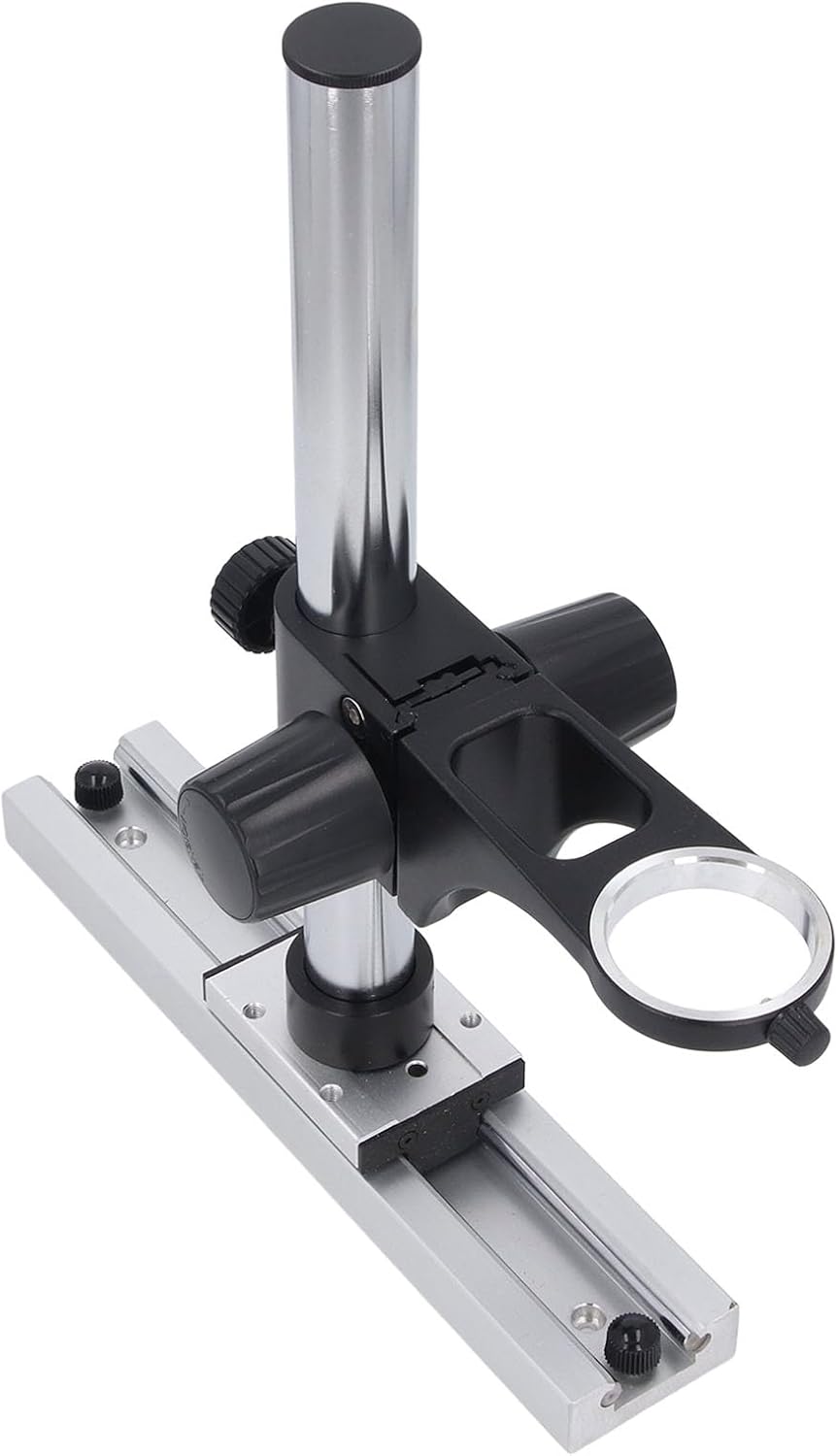 Walfront Adjustable Microscope Stand, Aluminum Alloy and Steel, High Stability for USB Digital Microscopes, 300mm Height for Labs and Home Use