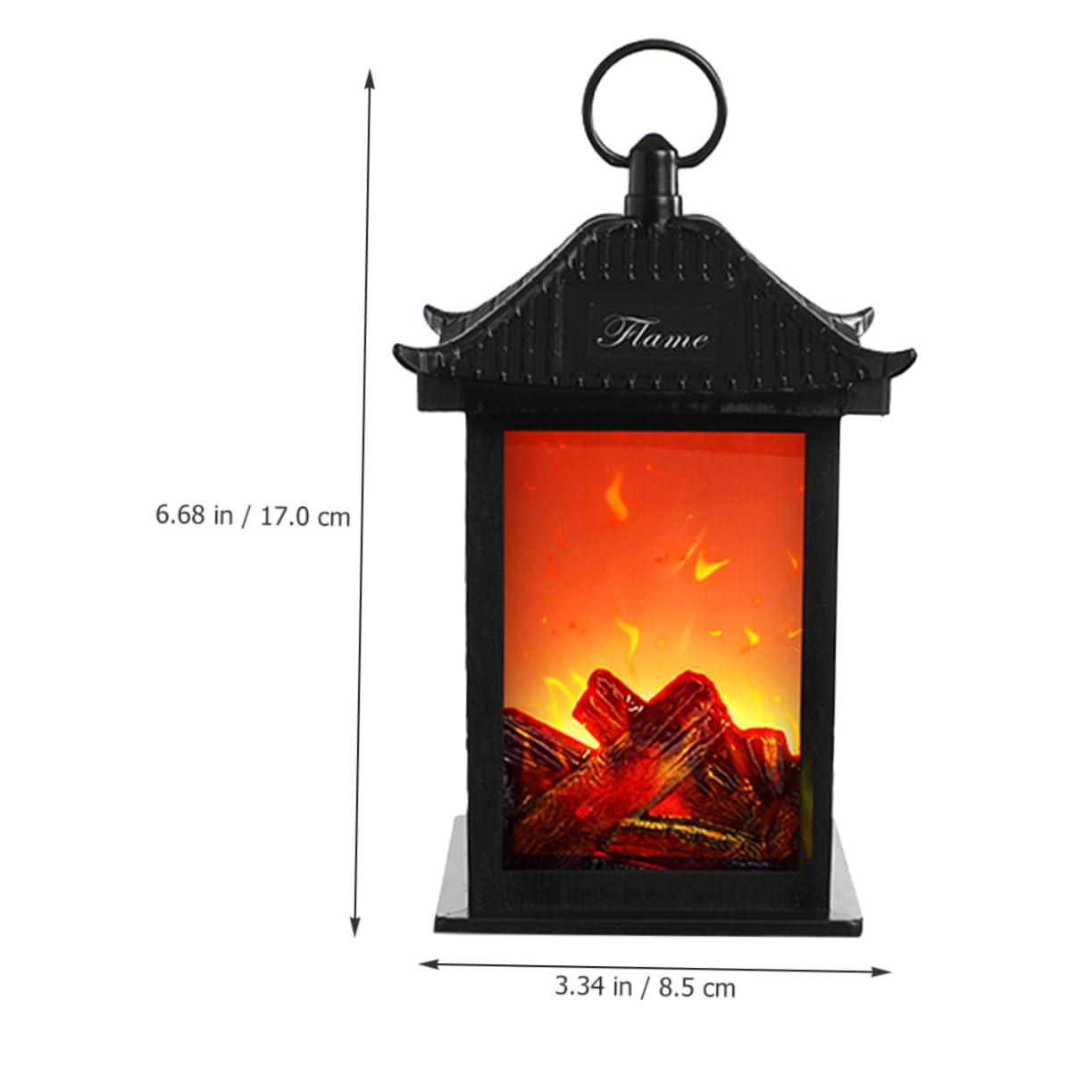 Levemolo Christmas Lantern Led Night Light Simulated Charcoal Battery Operated Decorative Indoor Lamp for Home Decor Party Bar Store