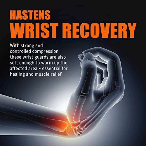 Neoally® - Forearm And Wrist Brace For Carpal Tunnel & Exercise, Moisture-Wicking Adjustable Wrist Wraps, Muscle Recovery Wrist Support, Medium, 2 Pack #TOP4