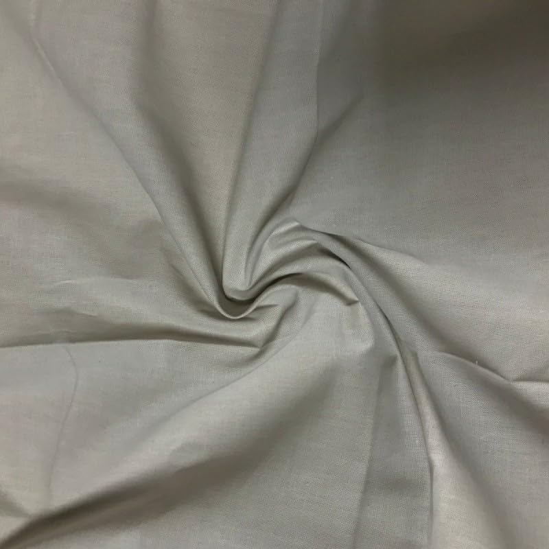 EU Fabrics 100% Cotton Casement Fabric | Fire Retardant Material for Sewing | Ideal for Ceilings, and Exhibitions | Lightweight and Soft Cotton Fabric by Metre (Dove Grey, 1 Metre x 122cm) — image 1