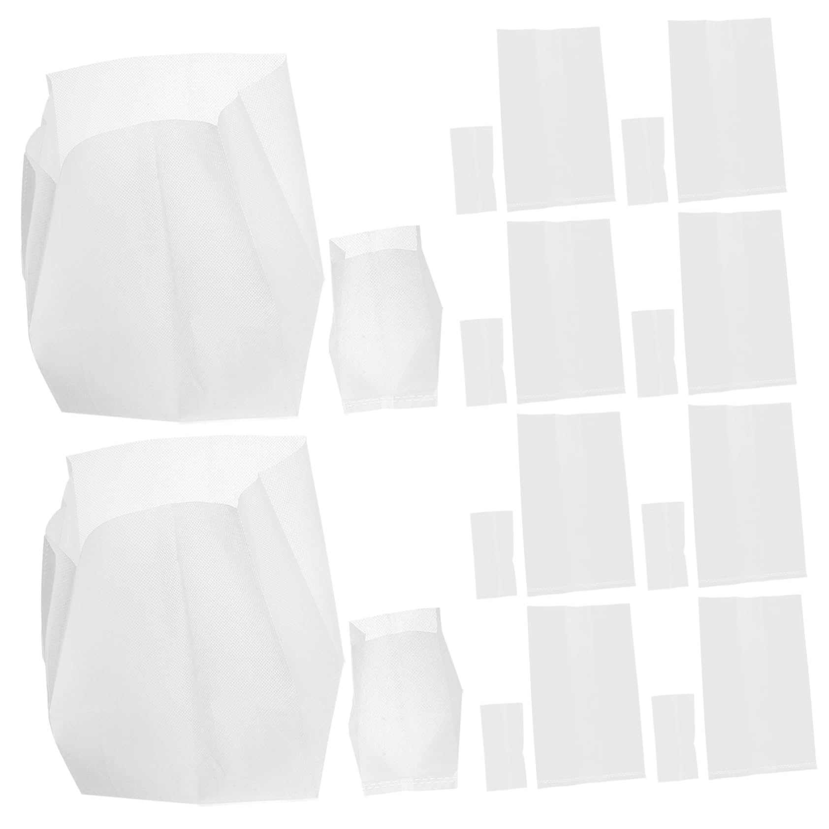 Gatuida Lot de 200 Sacs De Semis en Tissu Non Tissé : 8 x 10 cm Et 20 x 20 cm, Sacs De Culture Respirants pour Légumes, Fleurs,
