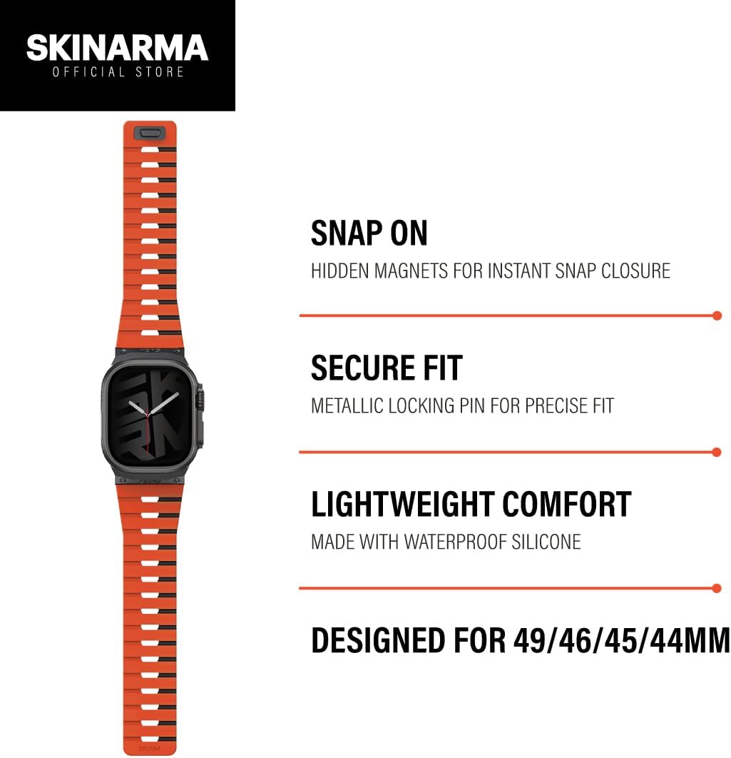 Skinarma SKRM GEMIN MAGNETIC WATCH STRAP compatible with Apple Watch 49/46/45/44 MM