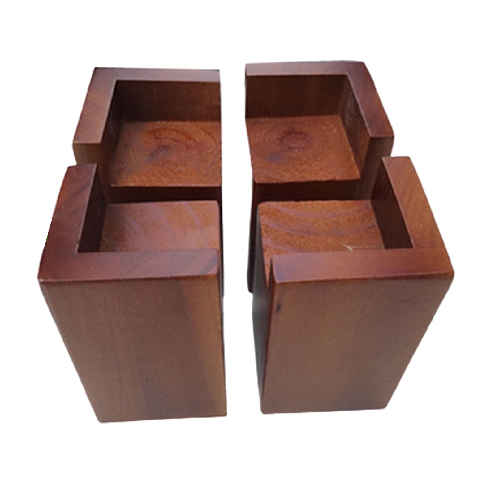 ASerZenith 4 Pack Solid Wood Elephant Feet Furniture Risers Heavy Duty Bed & Sofa Lifts 8x8x10 Inch Elevate Table Chair Cabinet Legs for Easy Raising,8x8x10