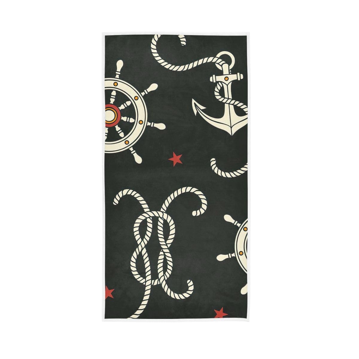 HUYGD Nautical Theme Hand Towels Farmhouse Hand Towels Bathroom 15 x 30 Inches