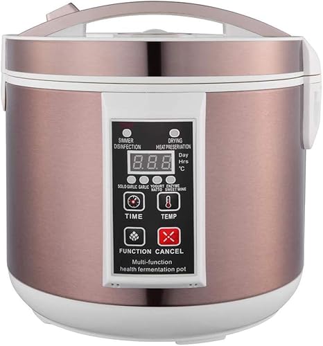 INTBUYING Olla de fermentación de salud multifuncional de 110V 6L para enzima de yogur de ajo negro Natto Arroz dulce Fruta Vino Kimchi Fermentador