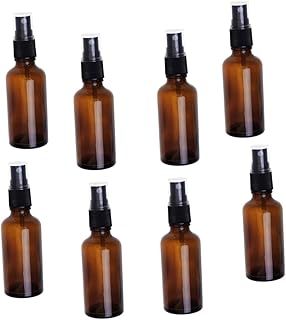 OHPHCALL 8pcs Spray Bottle Glass Spray Bottles for Essential Oils Empty Spray Bottle Dispenser Glass Bottle Brown
