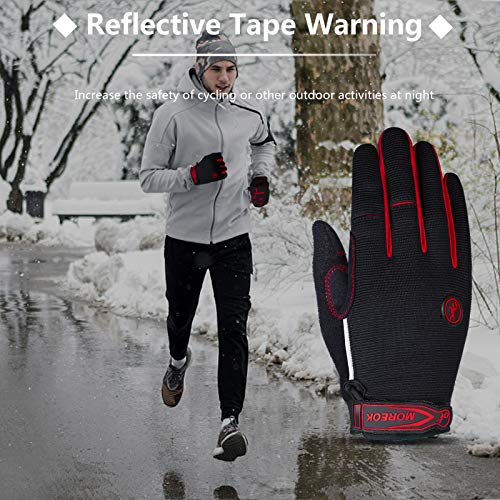 image for MOREOK Cycling Gloves Full Finger Winter Bike Gloves 5MM SBR+Liquid Ge