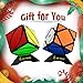 JoyTown Speed Cube Set of 2, Mofangge Ivy Cube Puzzle and Qiqi Skewb Cube Twisty Puzzle, Smooth 3x3 Bundle Pack Speedcubing with Bonus Stands, Great Gift Idea for Kids Black