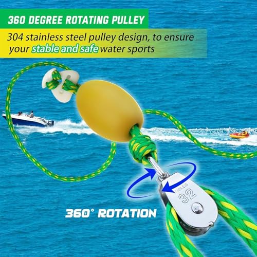 Arnés de conector rápido para cuerda de remolque de barco de esquí y deportes acuáticos 7