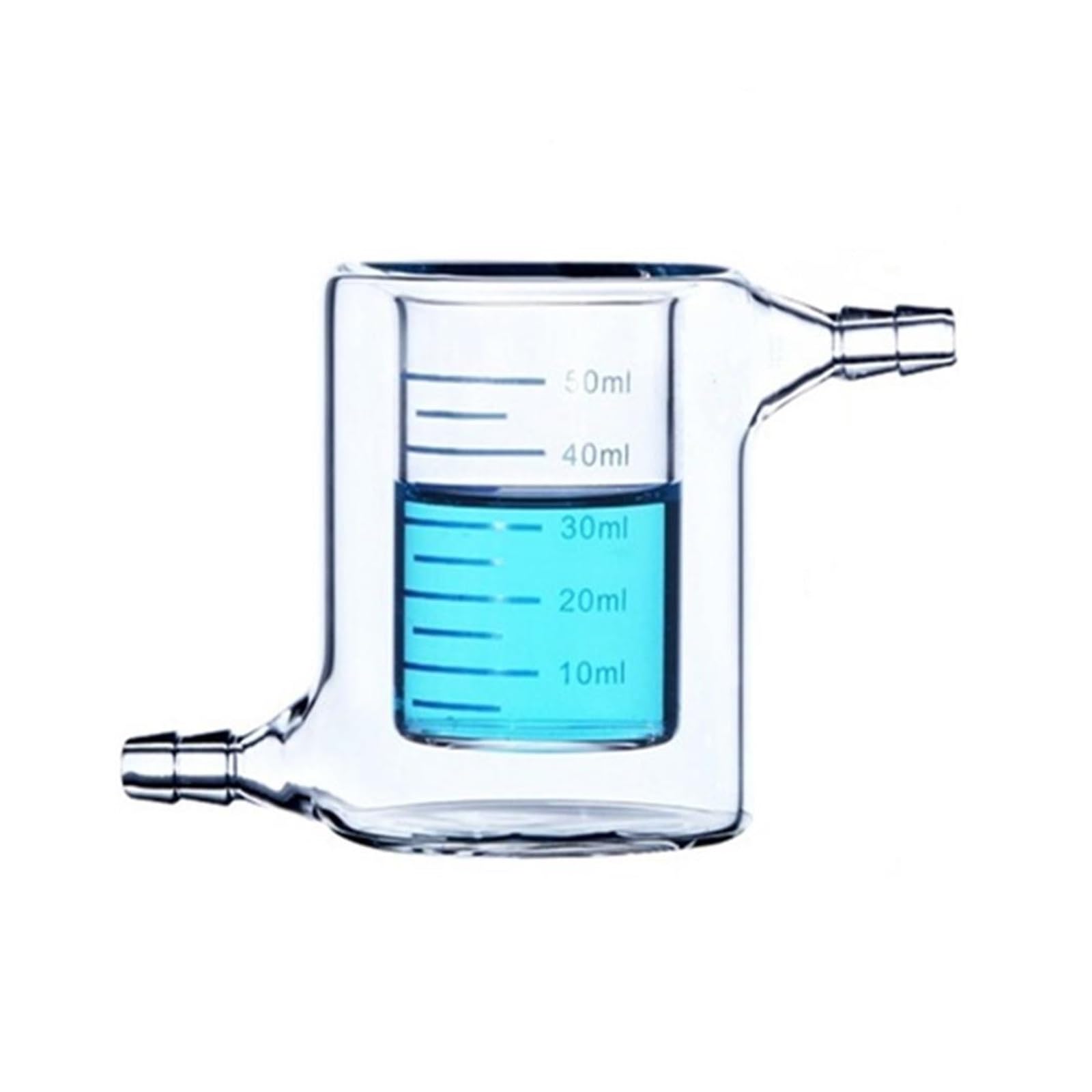 YYJzsw Recipiente Con Camisa De Química De Laboratorio De Vaso De Precipitados De Vidrio Con Chaqueta De 50 Ml
