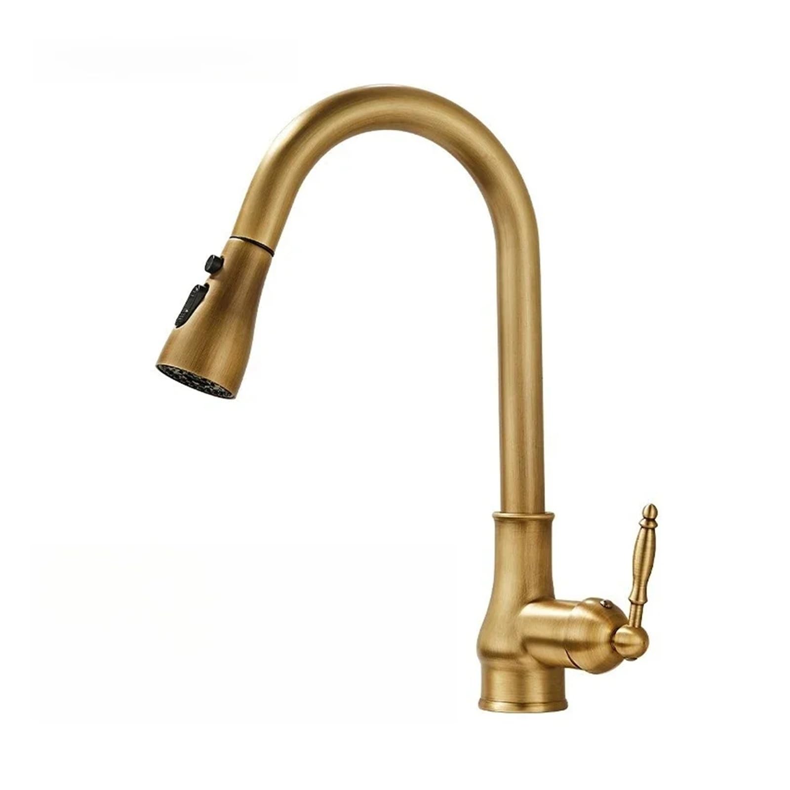 ZQFHSX Pot Filler Faucet Only Antique Bronze Pull Out Crane 3 in 1 Water Hot Cold Kitchen Sink Mixer Tap for Most Scenarios