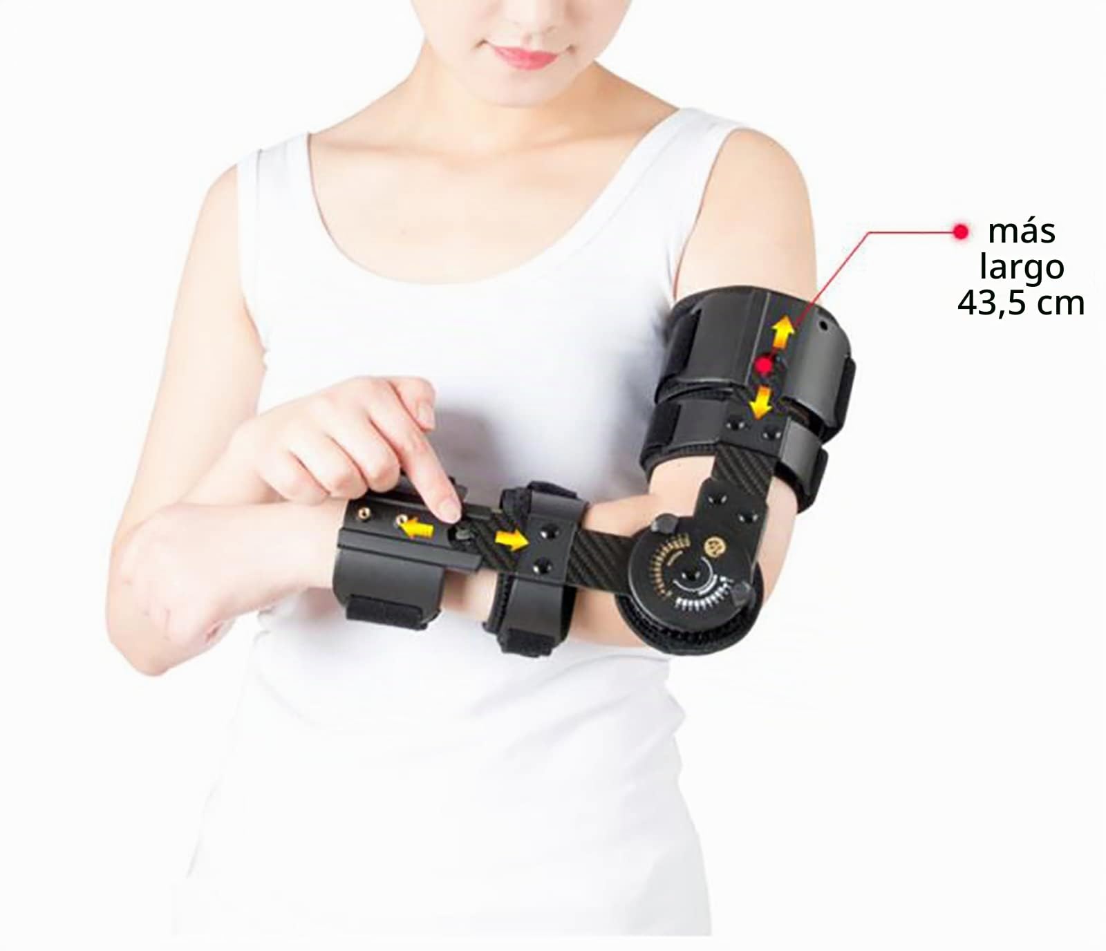 Codera articulada, férula de Brazo posoperatoria telescópica Ajustable, con órtesis de Brazo estabilizador de Cabestrillo, para dislocado y recuperación de Lesiones en el Brazo
