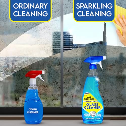 Image of All Rounder Glass & Multi-Surface Cleaner 500 ml | 5X Streak Free Shine | Anti Fog & Ammonia Free Formula | Quick Drying, Dust & Smudge Removal