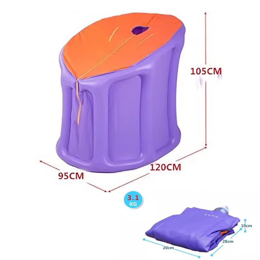 Sauna À Vapeur À La Maison Gonflable avec Moteur À Vapeur 4L 2000W, Sauna Portable Spa avec Minuterie Et Contrôle De La Température, Vapeur Pliable Complet du Corps, Violet