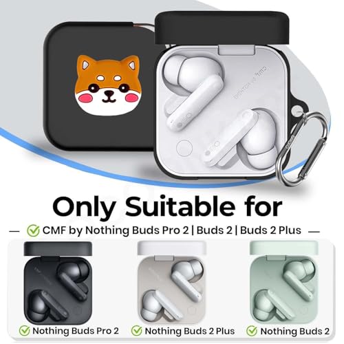 Image of Silicone Case Cover for CMF by Nothing Buds Pro 2 | Buds 2 | Buds 2 Plus (Stikcer Shiba)