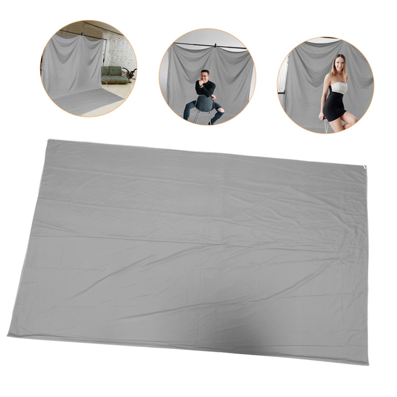 POPETPOP Sfondo Fotografico Grigio Spesso 3x2m, Fondale Decorativo Semplice e Resistente, Telo Pieghevole per Studio Fotografico, Feste, Casa e Ristoranti