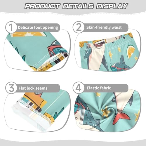 Toddler Girls Leggings Printed Yoga Pants Leggings Cute Cartoon Shark for Kids3