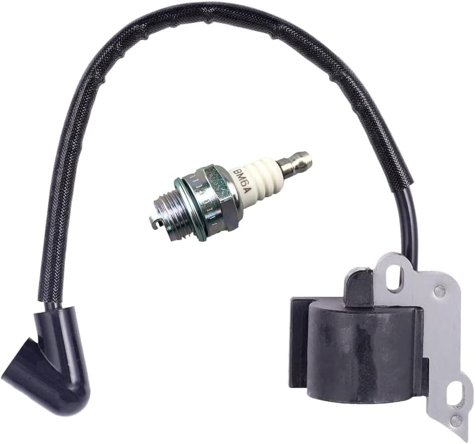 545 11 58 01 Ignition Coil Module with BM6A Spark Plug Fit for 742 840 842 738 742 842 Petrol Powered Chainsaw