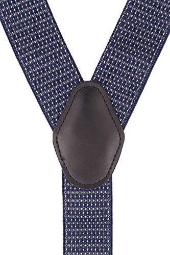 Image of The Tie Hub Suspenders for Men | Slim Clip-On Y-Back Elastic Braces | Adjustable 1.25 Inch | Formal Wedding Office