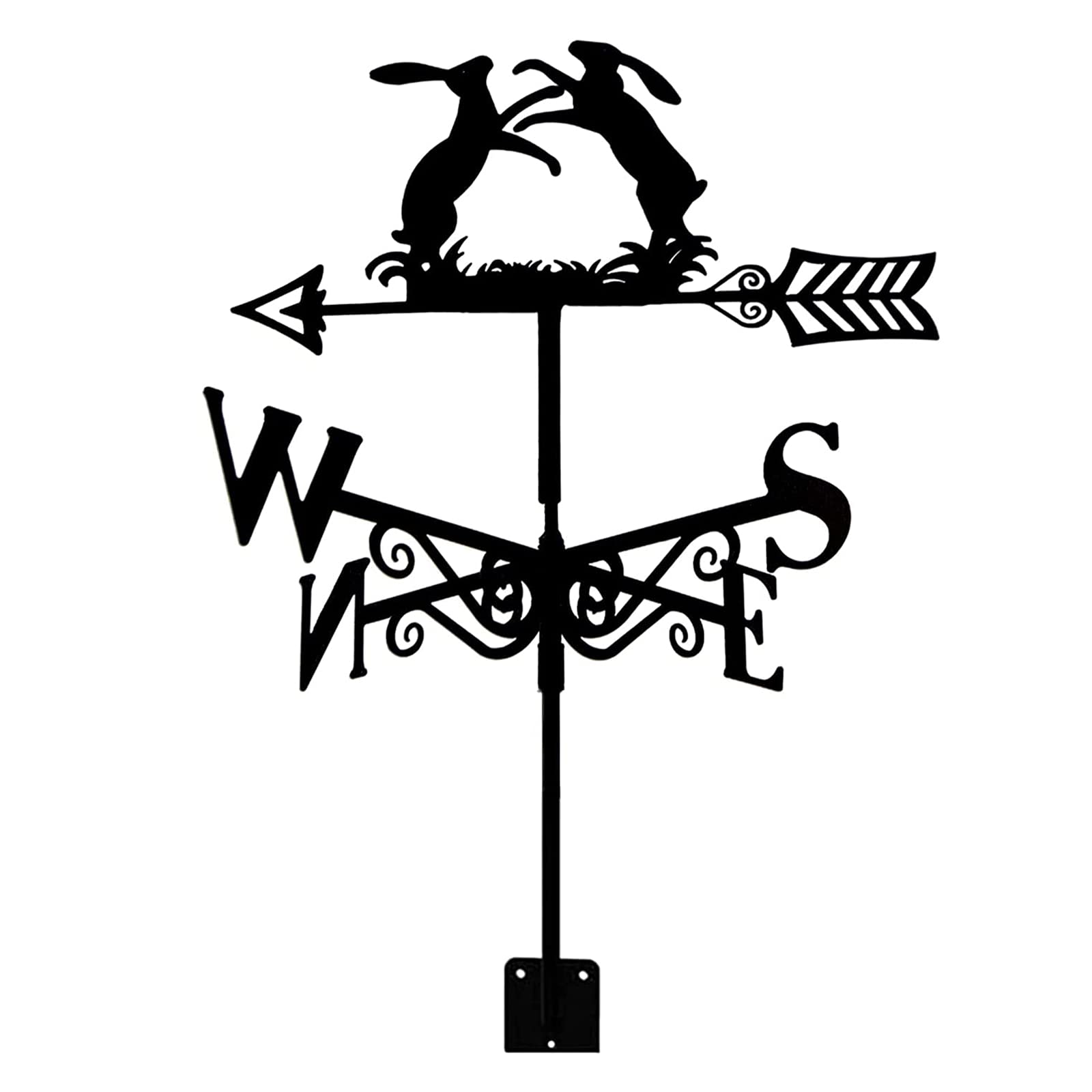 WIQUYBML Weather Vane Metal Weathervane Iron Farm Scene Garden Stake Wind Direction Indicator Weathercock/Slapstick /50 * 35Cm