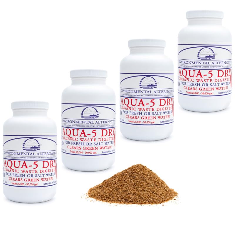 Aqua-5 Dry - Set di 4 mini contenitori per laghetti da giardino, laghetto galleggiante per acqua pulita e filtraggio biologico