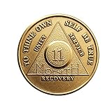 11 Month Bronze AA (Alcoholics Anonymous) - Sober / Sobriety / Birthday / Anniversary / Recovery / Medallion / Coin / Chip