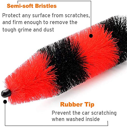 image for ClawsCover 18 Inch Reaching Deep Wheels Brush Tire Brushes,Semi-Soft B