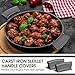 Patelai 4 Pcs Silicone Assist Hot Pan Handle Holder Pot Handle Covers for Cast Iron Skillets Holder Sleeve Nonslip Heat Resistant Pan Cover for Enameled Griddles Casserole Frying Cookware(Light Gray)