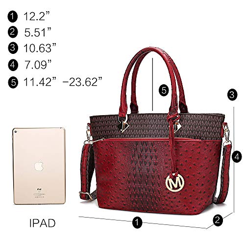 Mkf Crossbody Shoulder Bag For Women – Pu Leather Top Handle Pocketbook – Roomy Tote Satchel Handbag Purse M Charm Black #TOP3