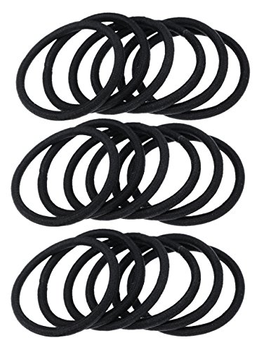 Best Price Hair Styling Set of 36pcs Durable Black Endless Snag Free Hair Bobbles Elastics Bands