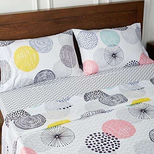 Uozzi Bedding Bed in a Bag 7 Pieces Queen Size - Colorful Dots Style - Soft Microfiber, Reversible Bed Comforter Set (1 Comforter, 2 Pillow Shams, 1 Flat Sheet, 1 Fitted Sheet, 2 Pillowcases) - Thumbnail 7