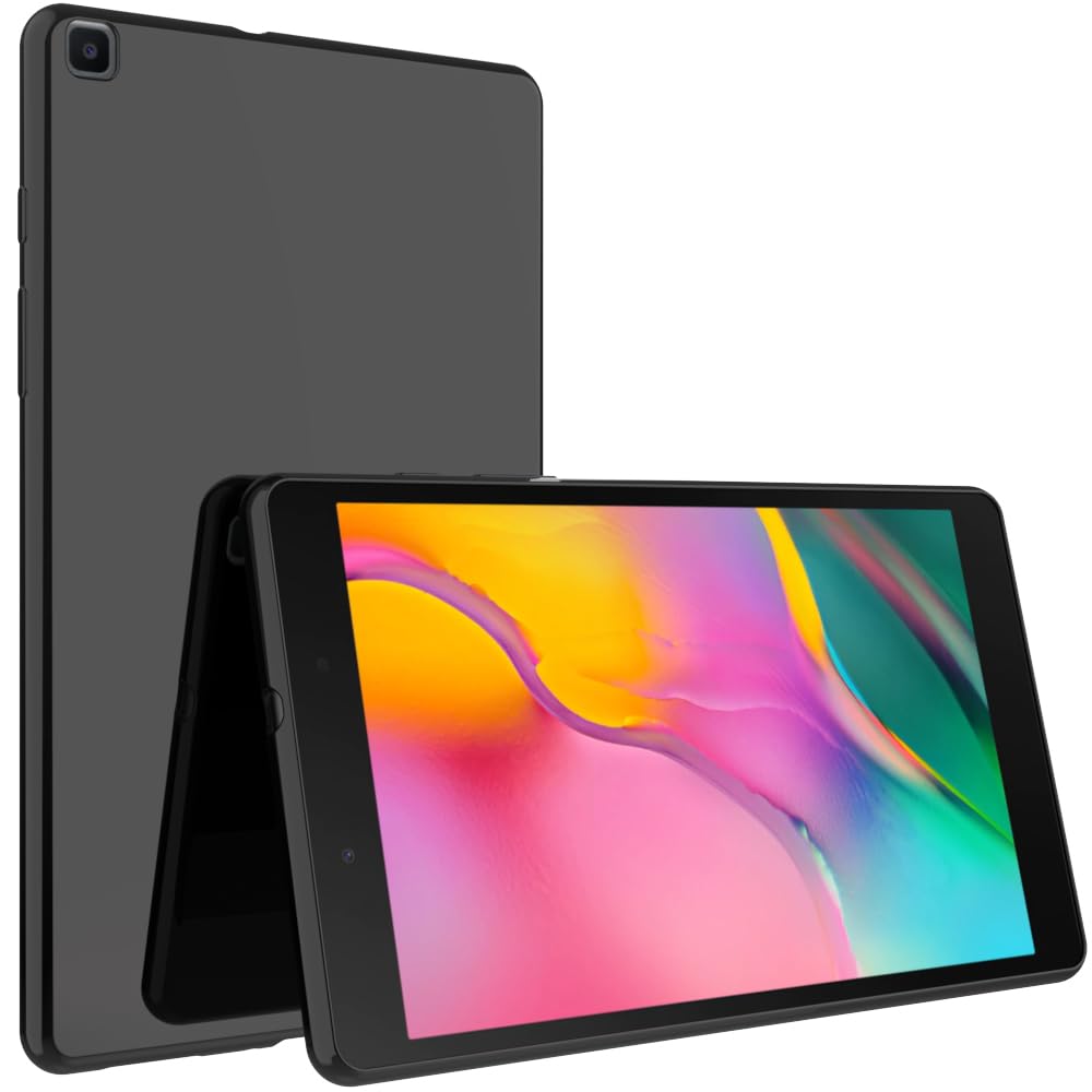 BREPRIO Case for Samsung Galaxy Tab A 8.0" 2019 Release (SM-T290/SM-T295/SM-T297), [Lightweight + Protective] Shockproof Soft Ultra Slim Cover, Black