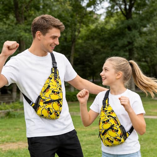 Image of Crossbody Bag Sling Bag Backpack Purse Chest Bags Shoulder Bag for Women Men Funny Ducks