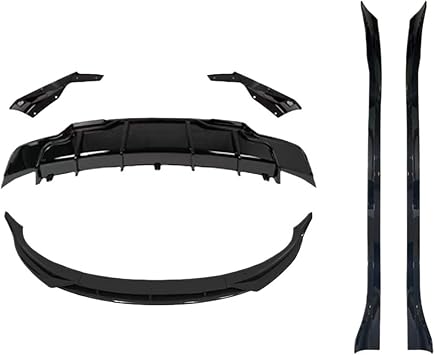 Fast Body Kits Tunning Gloss Black Carbon Fiber Compatible For Tesla 2016-2023 Model 3 Bumper Lip Rear Lip Side Skirt Car Accessories toolsM3-Whole Set-GB