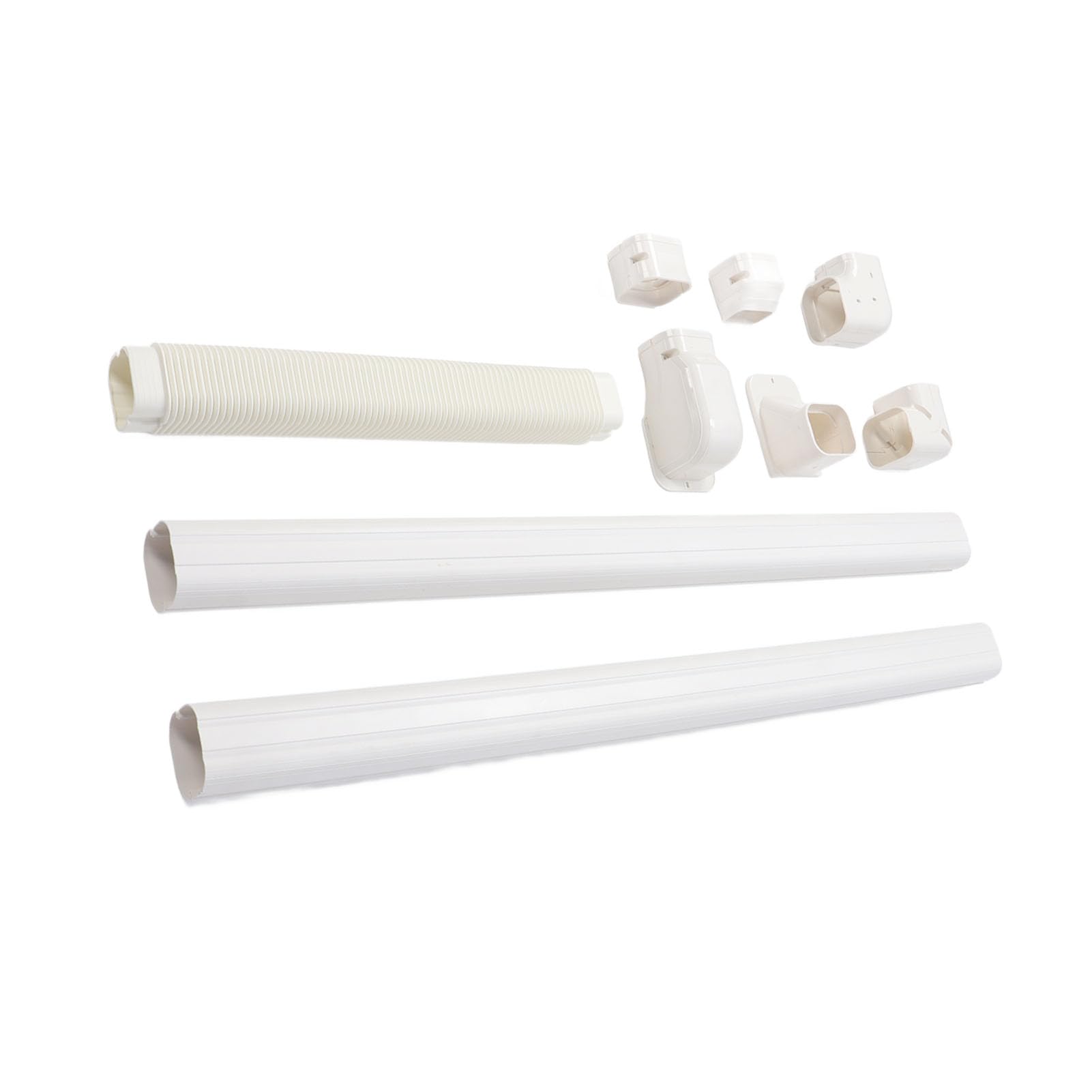 FTVOGUE Klimaanlage Dekorative PVC Leitungsabdeckungsset, Mini Split Wärmepumpen Rohrabdeckung mit Neutralem Beigeton für 1-2 AC Rohrschutz