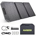 MARBERO 30W Foldable Solar Panel Portable Solar Charger with 12V QC3.0 USB, Type C, DC Output for Portable Power Station, Power Bank, Phone, Laptop, RV, Boat Trip, Camping, Power Outage
